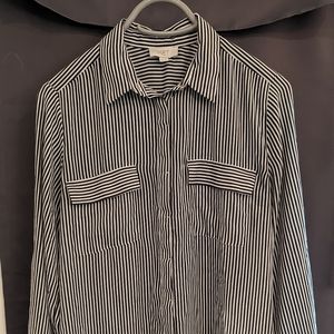 Loft outlet women's dress shirt medium w/ sleeve roll buttons